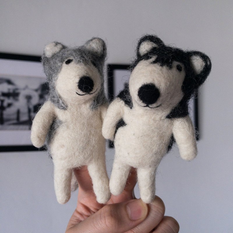 Shiki finger puppet Shiki dog story telling props wool felt finger puppet - Kids' Toys - Wool 