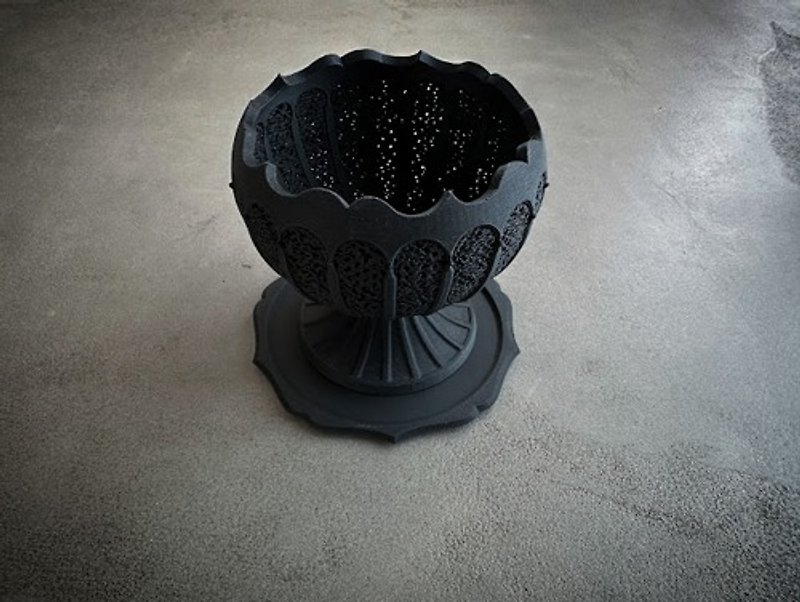 Mesh flowerpot pot holder set (high seat) matte black - Plants - Plastic Black