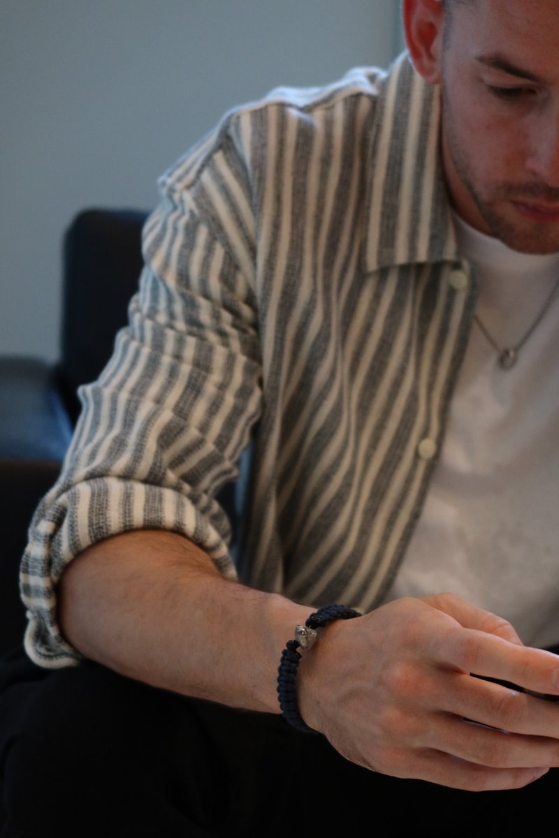 靛夢手鍊\男士手鍊 男生飾品 男生手鍊 水晶 礦石 男生禮物 聖誕 - 手鍊/手環 - 其他材質 藍色