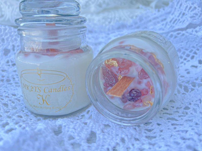 Cupid Energy Crystal Candle Calming Soul Gypsy - Items for Display - Glass Pink