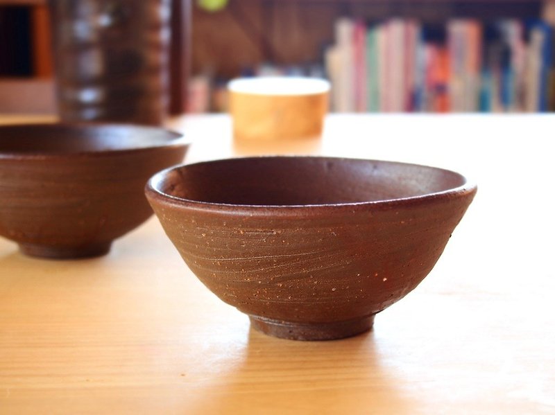 備前 飯碗(小)　m3-017 - 茶碗・ボウル - 陶器 ブラウン
