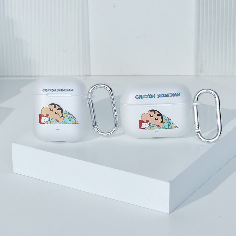 蠟筆小新睡衣賴床霧面AirPods保護套 - AirPods/耳機保護套 - 塑膠 多色