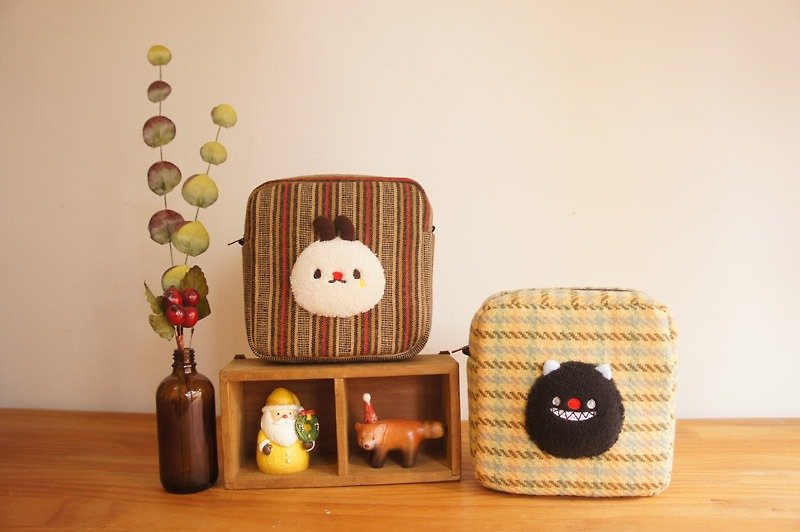 Forest School mini portable package - Autumn has come - กระเป๋าแมสเซนเจอร์ - ผ้าฝ้าย/ผ้าลินิน สีนำ้ตาล