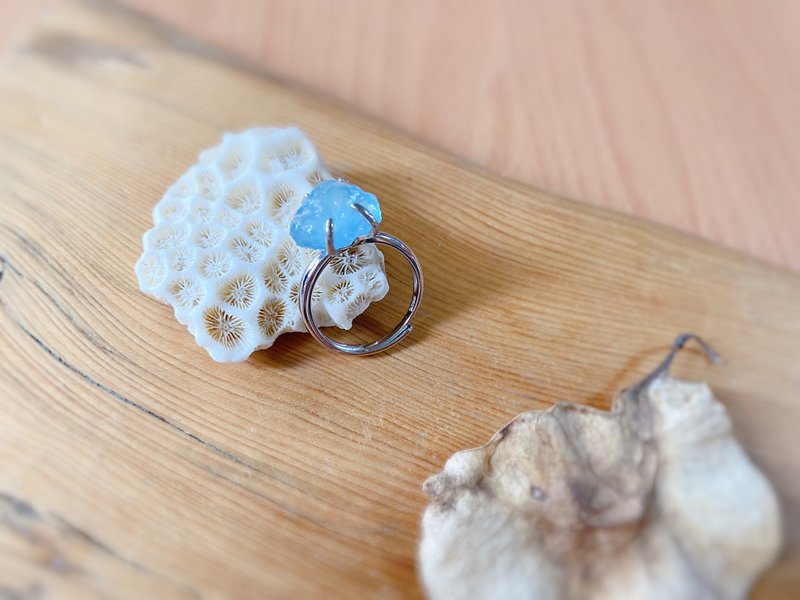 sea sapphire ore ring - General Rings - Sterling Silver Blue