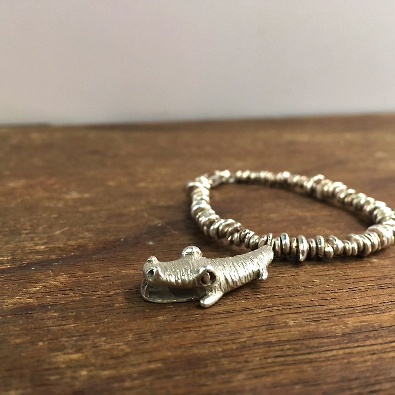 emmaAparty sterling silver bracelet'' crocodile bracelet (semi-dimensional work) - Bracelets - Sterling Silver 