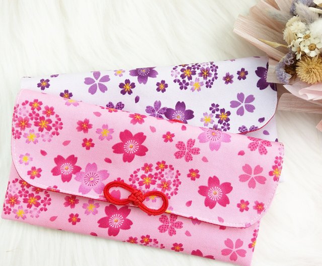 Embroider names for free. Romantic cherry-2 colors are available. Cloth red  envelope bag / mask storage bag - Shop QQ rabbit Toiletry Bags & Pouches -  Pinkoi