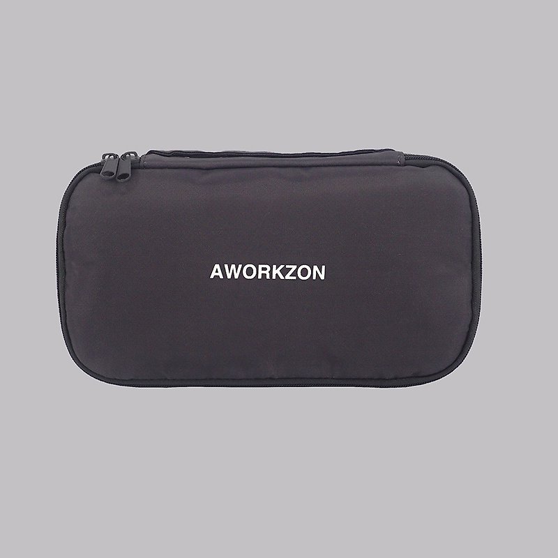 190 Dark Grey | multi-function light organizer pen bag makeup pouch - กระเป๋าเครื่องสำอาง - วัสดุอื่นๆ สีเทา