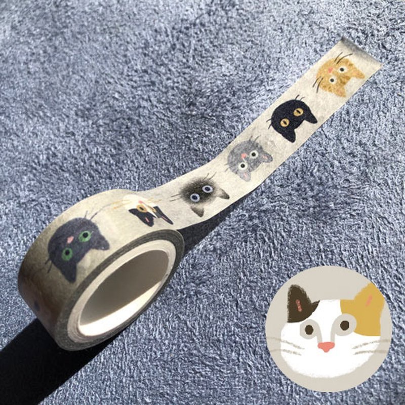 CATS CATS・十隻貓貓一次滿足 紙膠帶 - 紙膠帶/和紙/PET - 紙 