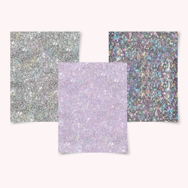 Glitter Background Paper 75-Sheet Set - 便條紙/便利貼 - 紙 