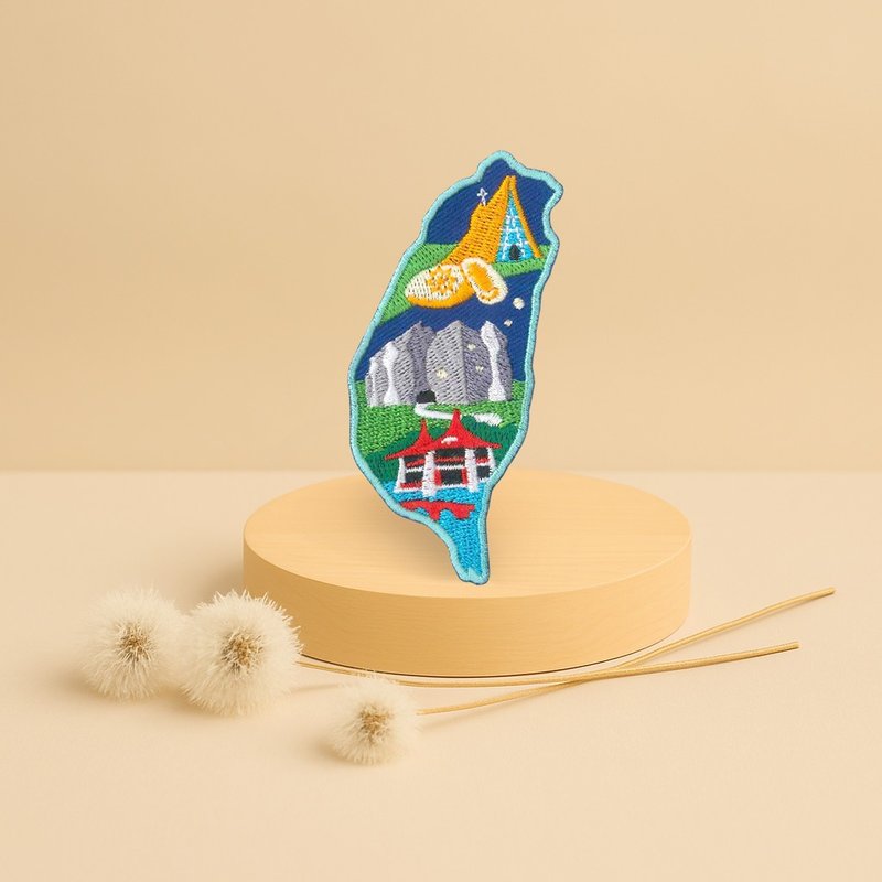 【台灣特色】台中 | 刺繡磁鐵 | 禮物 | 文創 | 紀念品 - 磁鐵 - 繡線 
