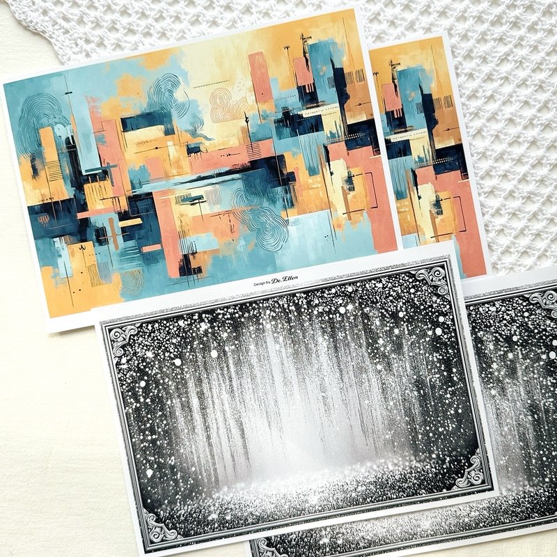 Z515 - a variety of background - 貼紙 - 紙 
