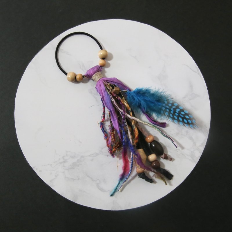 フェザーのゴム飾り - 髮夾/髮圈 - 棉．麻 多色