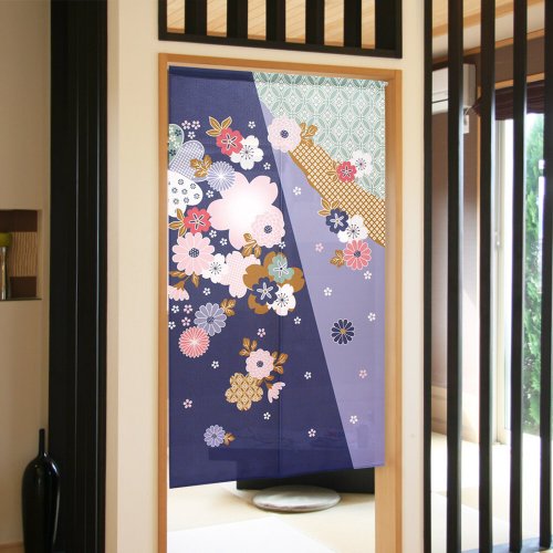 Moonstar House 星月屋 【預訂】日本製 紫花和風長門簾