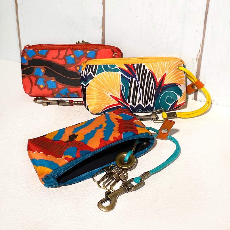 Waterproof Zip Key Case (Art Nouveau-Limited) Made to Order* - Keychains - Waterproof Material Multicolor
