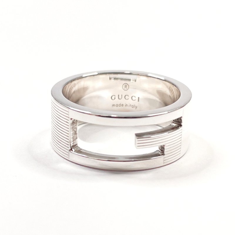 Size 12 Gucci Ring Branded Cutout G Silver 925 Accessory Jewelry - General Rings - Sterling Silver Silver