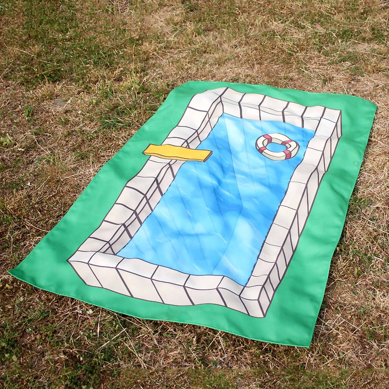 夏日泳池野餐墊 - 野餐墊/露營用品 - 其他人造纖維 綠色