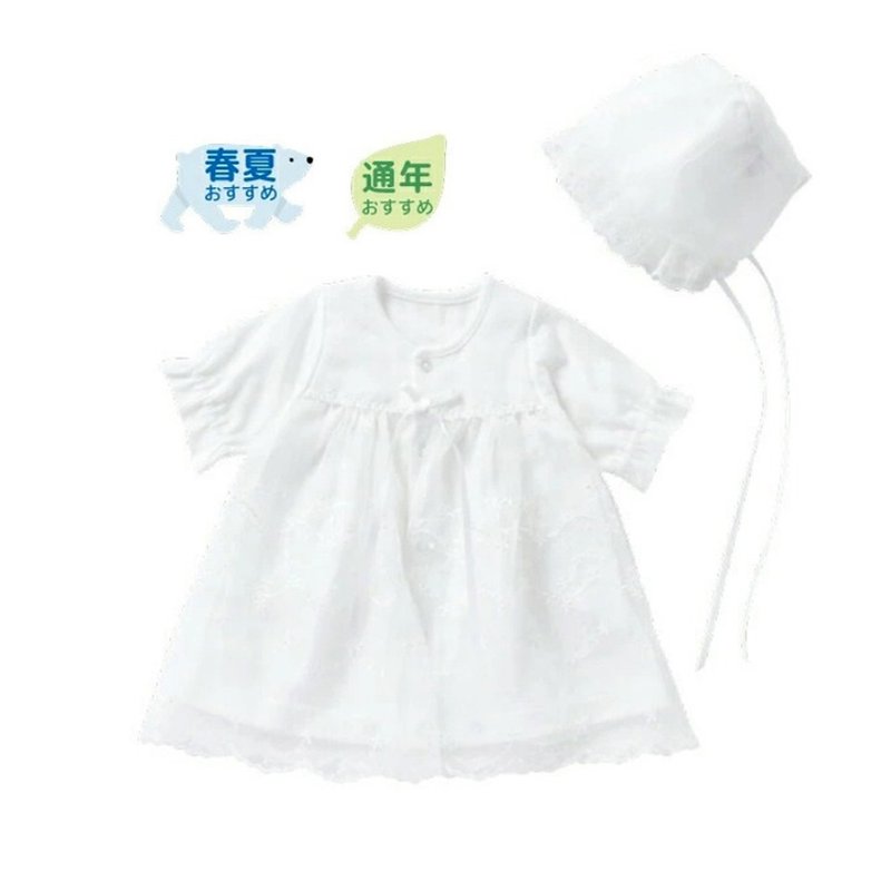 [Japanese OP mini] Two-piece newborn party dress set/moon gift - ของขวัญวันครบรอบ - ผ้าฝ้าย/ผ้าลินิน 