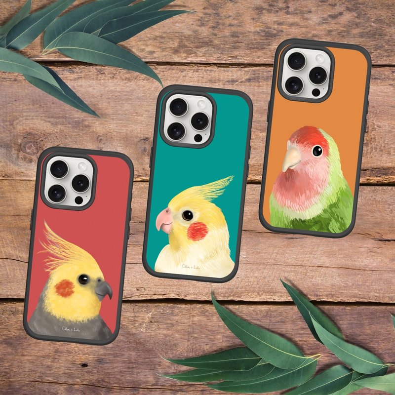 Rhino Shield Bird Phone Case | SolidSuit | Cockatiel Cockatiel White Cockatiel Lovebirds - เคส/ซองมือถือ - พลาสติก หลากหลายสี