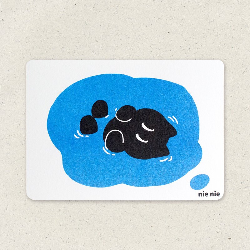 Postcard-Pretend to be a sea otter - การ์ด/โปสการ์ด - กระดาษ สีน้ำเงิน