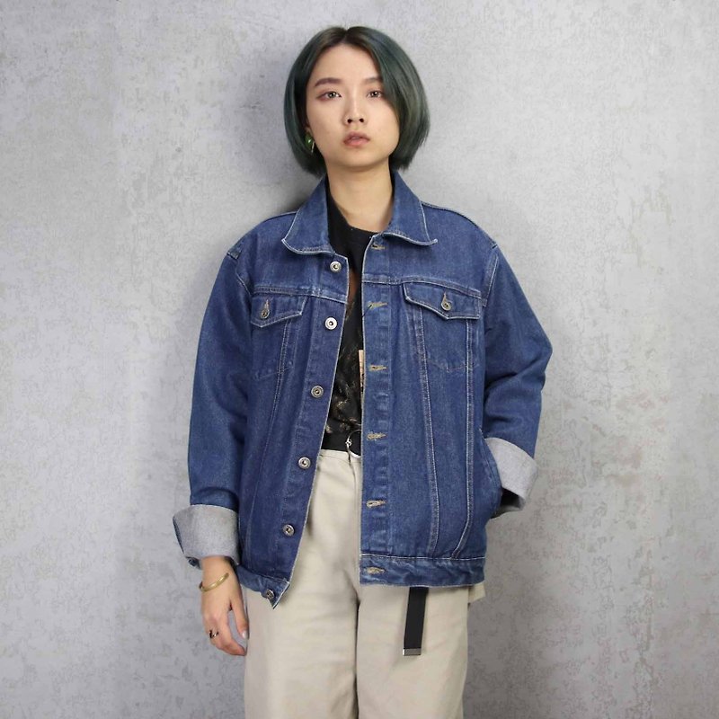 Tsubasa.Y Ancient House A01 vintage denim jacket, denim denim denim jacket - Women's Casual & Functional Jackets - Other Materials 
