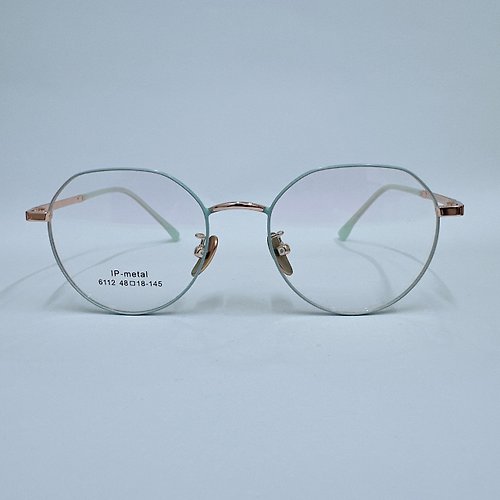 EGlasses。眼鏡物語 站內最高等級UV420濾藍光0度眼鏡│多邊合金系列青春無敵修臉款09