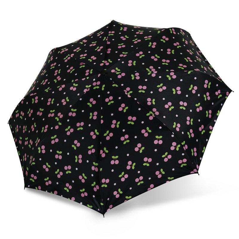 [Double Dragon Brand] Cooling Small Invincible Tri-fold Umbrella Parasol - Black Cherry - ร่ม - วัสดุกันนำ้ หลากหลายสี