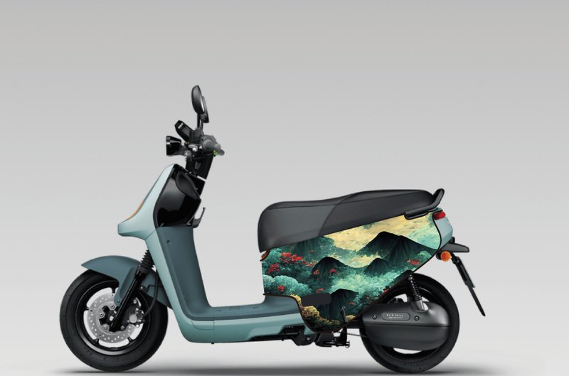 BLR gogoro body shape protective cover iD226 color ink landscape - Other - Polyester Green