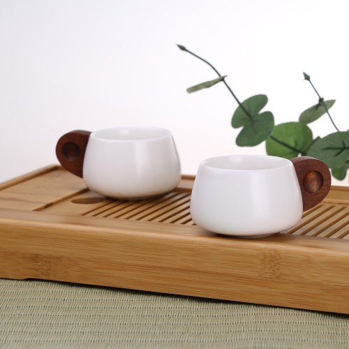 宜龍茶器 德國紅點設計獎|白居易提耳杯(60ml)-2入