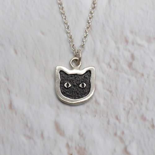 Enchant Jewelry 家有黑貓 - 925純銀貓咪項鍊 可客製化刻字 免費禮物包裝