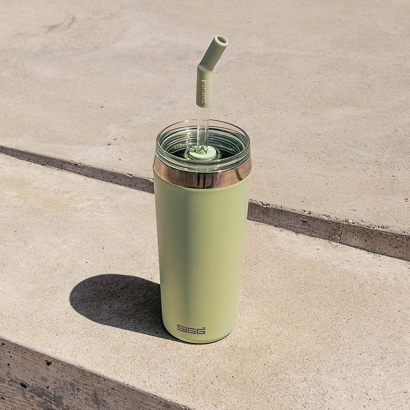 SIGG Helia Insulated Straw Cup 600ml - Mint Green - แก้วมัค/แก้วกาแฟ - สแตนเลส สีเขียว
