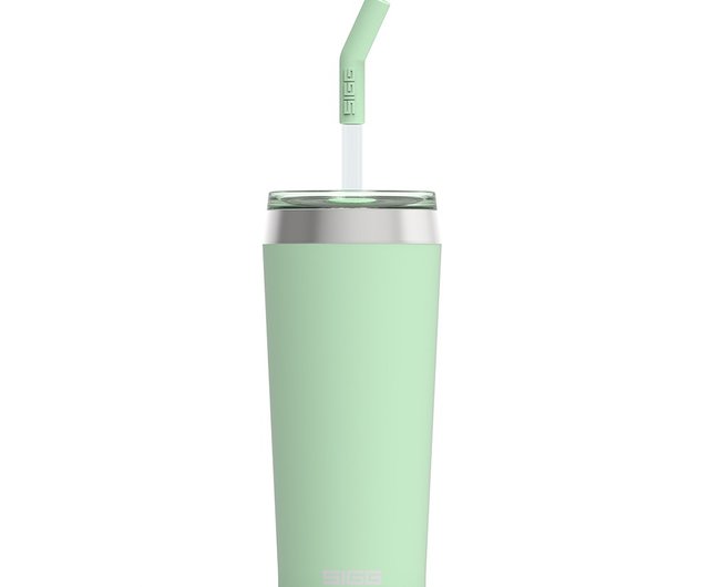 Mint Green Stainless Steel Tumbler with Straw