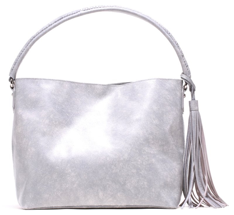 SWEETBURDEN Silk Cowhide-Emily Shoulder bag, real cowhide,handmade - Handbags & Totes - Genuine Leather White