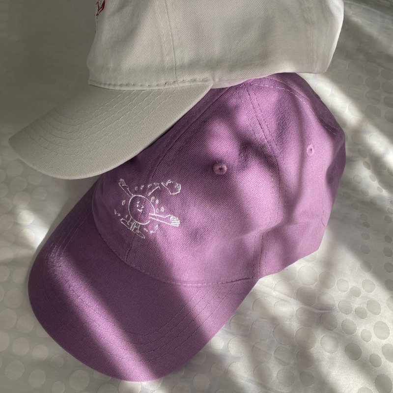 filling up good attitude cap - 帽子 - 棉．麻 紫色