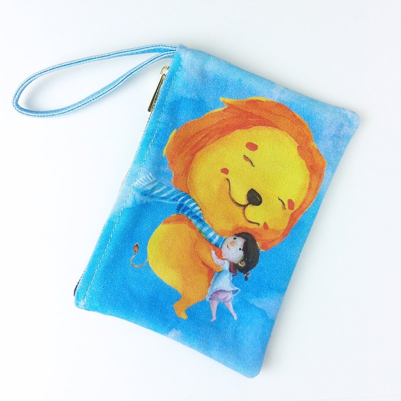ライオンの袋の小銭入れの貯蔵袋のハンドバッグの財布レオのクリスマスの贈り物 - クラッチバッグ - コットン・麻 