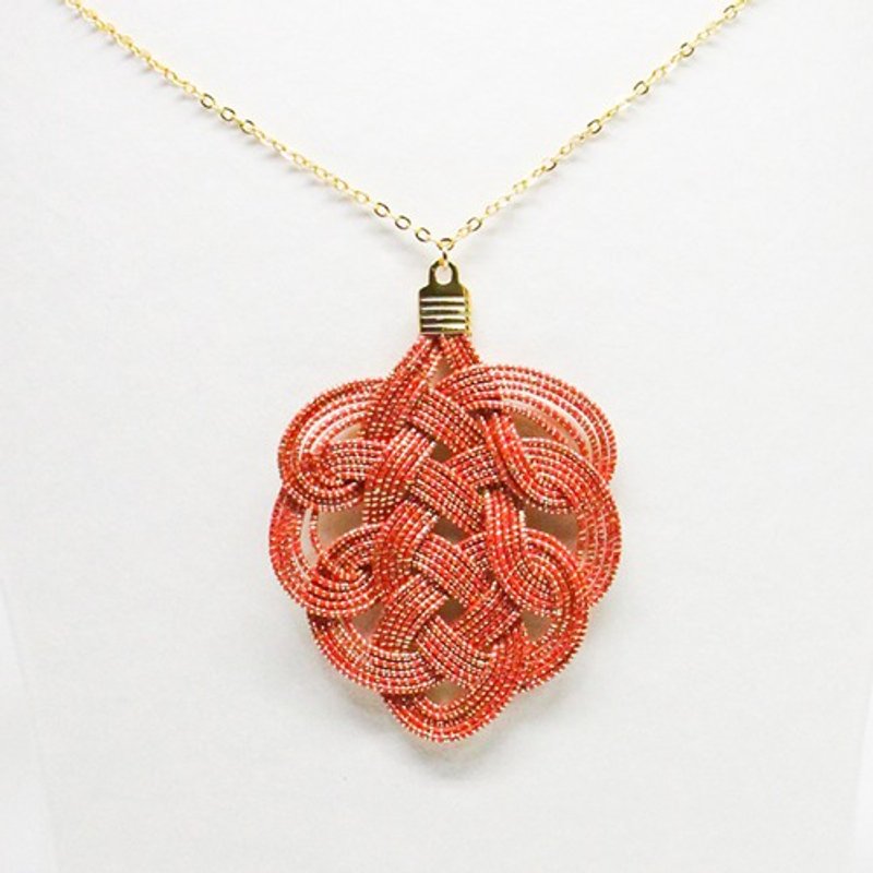 leaf necklace red - Necklaces - Paper Red