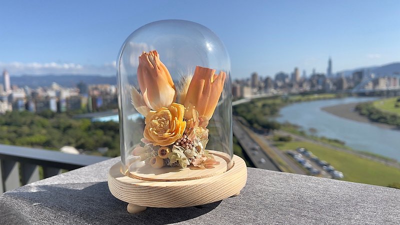 鬱金香玻璃花盅  2521 - 裝飾/擺設  - 植物．花 橘色
