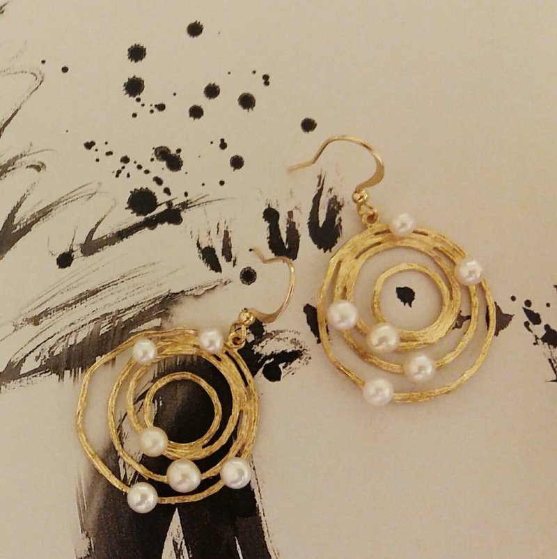 [Venus Series] Fanxing* Natural Pearl Earrings Custom Light Jewelry - ต่างหู - ไข่มุก ขาว