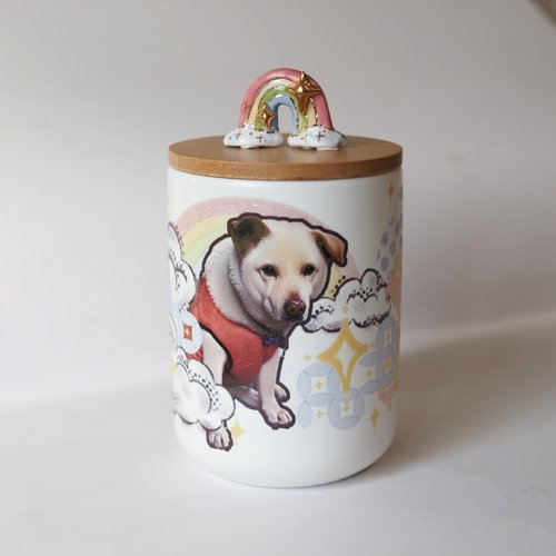zu-zu 客製圓罐 M 碼 狗 貓 兔 鼠 寵物 瓶子 樽 家居裝飾 紀念 骨灰甕