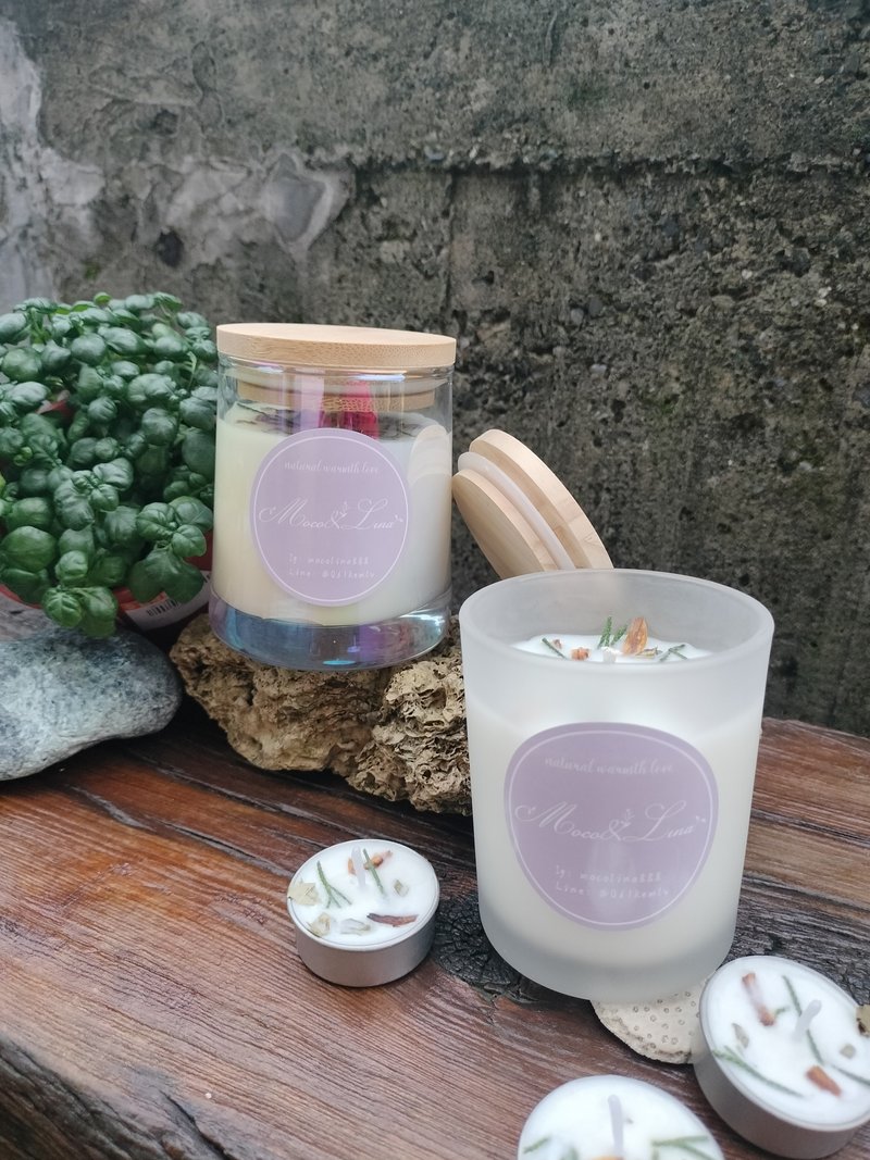 Jing Shen Mu--Pure essential oil natural flower and grass handmade candles - น้ำหอม - ขี้ผึ้ง 