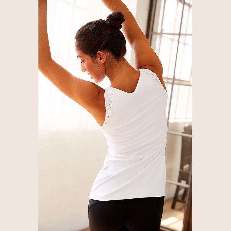 【MACACA】Her essence vest-APE1692 white - Women's Yoga Apparel - Nylon White