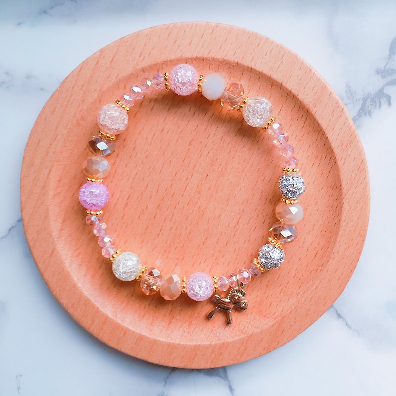 Regure lobster | salmon pink orange bark bracelet (pink orange) - Bracelets - Other Metals Multicolor
