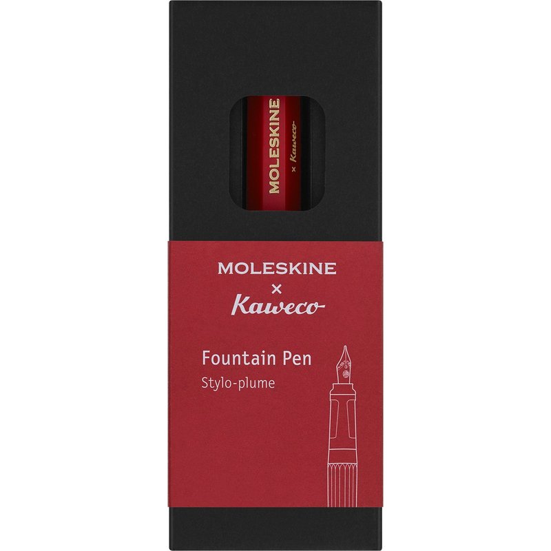 _勿上架_MOLESKINE x Kaweco 經典鋼筆 F尖 紅 (藍墨) - 鋼筆 - 塑膠 紅色