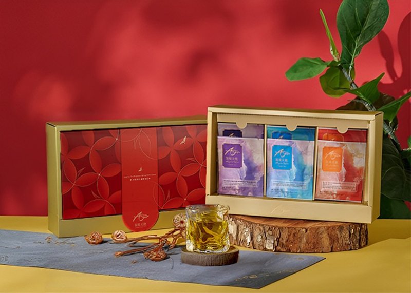 Prosperity Bloom - Blessing Tea Gift Box Lunar New Year Year of the Horse Corporate Custom ESG Sustainable Charity Gift - Tea - Paper 