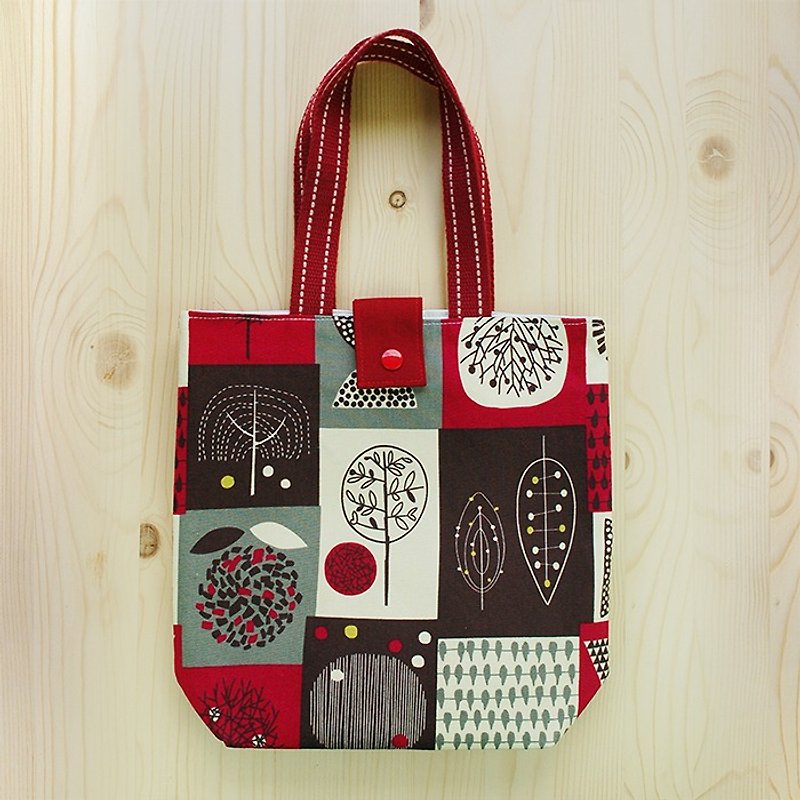 Wenqing small plant bag - Handbags & Totes - Cotton & Hemp Red