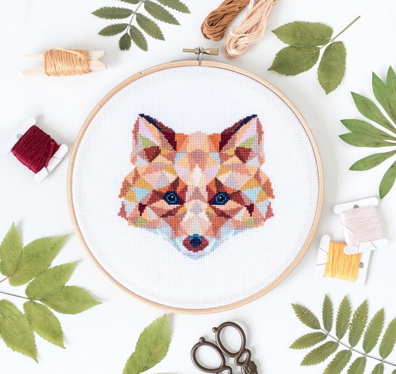 Fox Cross Stitch PDF Pattern 十字繡 - 編織/刺繡/羊毛氈/縫紉 - 其他材質 