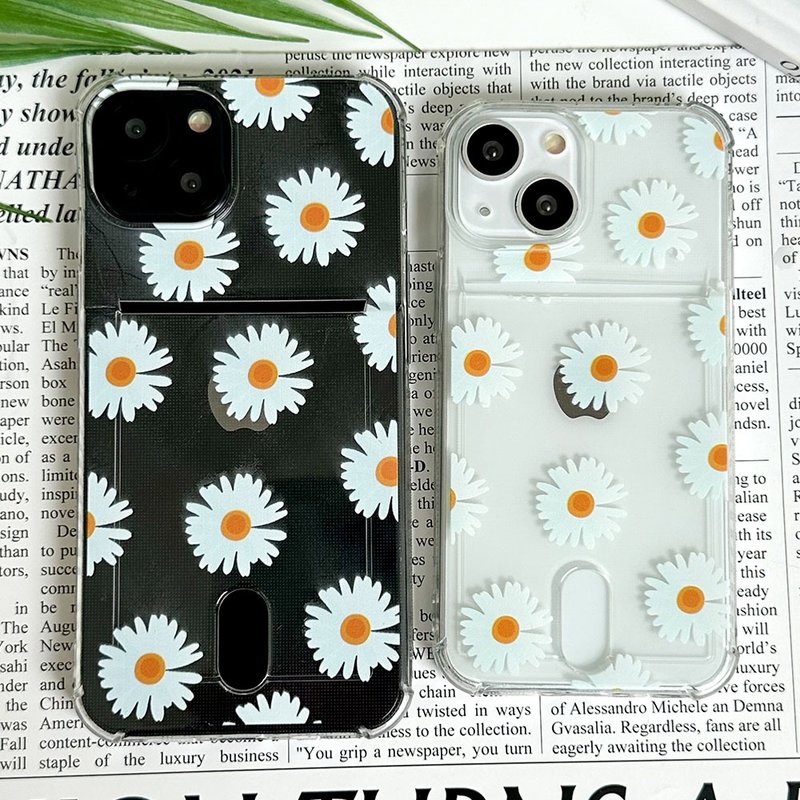 iPhone Galaxy Daisy scratch-resistant for Transparent card phone case - Phone Cases - Plastic Multicolor