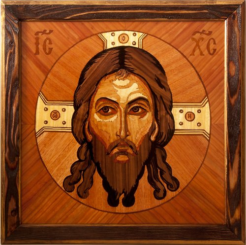 Woodins Jesus Christ Savior Orthodox Byzantine Christian our Lord Wood Icon Wall wood