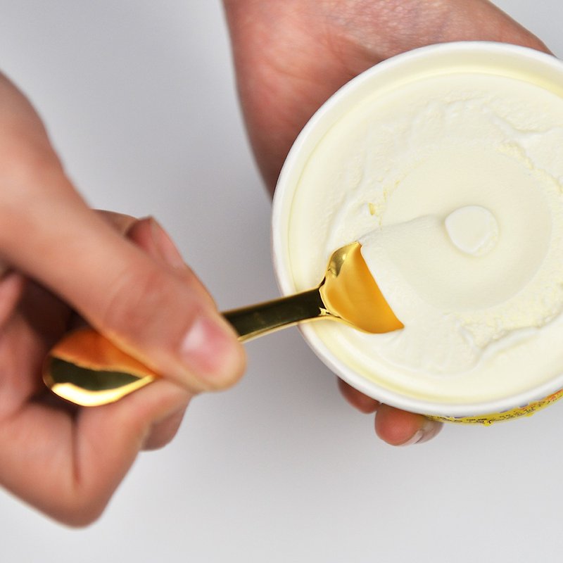 Japanese Takasang Metal Japanese Pure Copper Ice Cream Spoon - Gold - ช้อนส้อม - ทองแดงทองเหลือง 