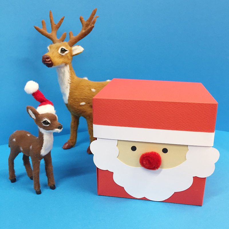 X'mas Limited Edition: Santa Explosion Box Materials Package with 5 features - Wood, Bamboo & Paper - Paper Red