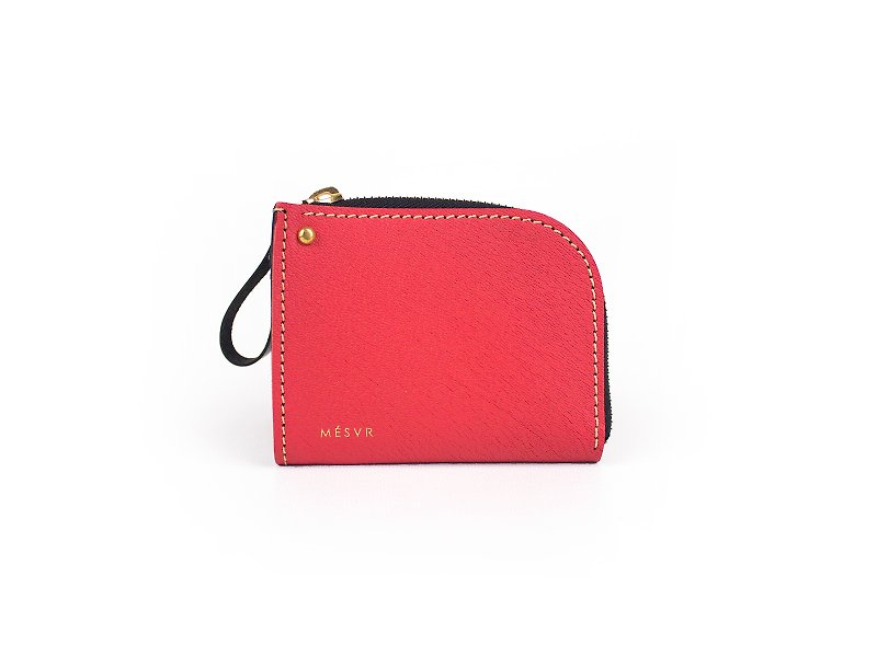 [ALRAN] | Zipper Wallet | Coin Purse Pouch - Wallets - Genuine Leather Red